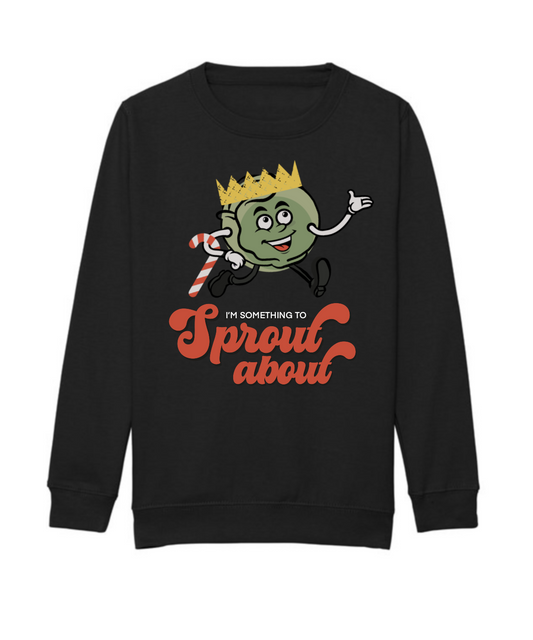 Sprout About Kids Christmas Sweatshirt in Black