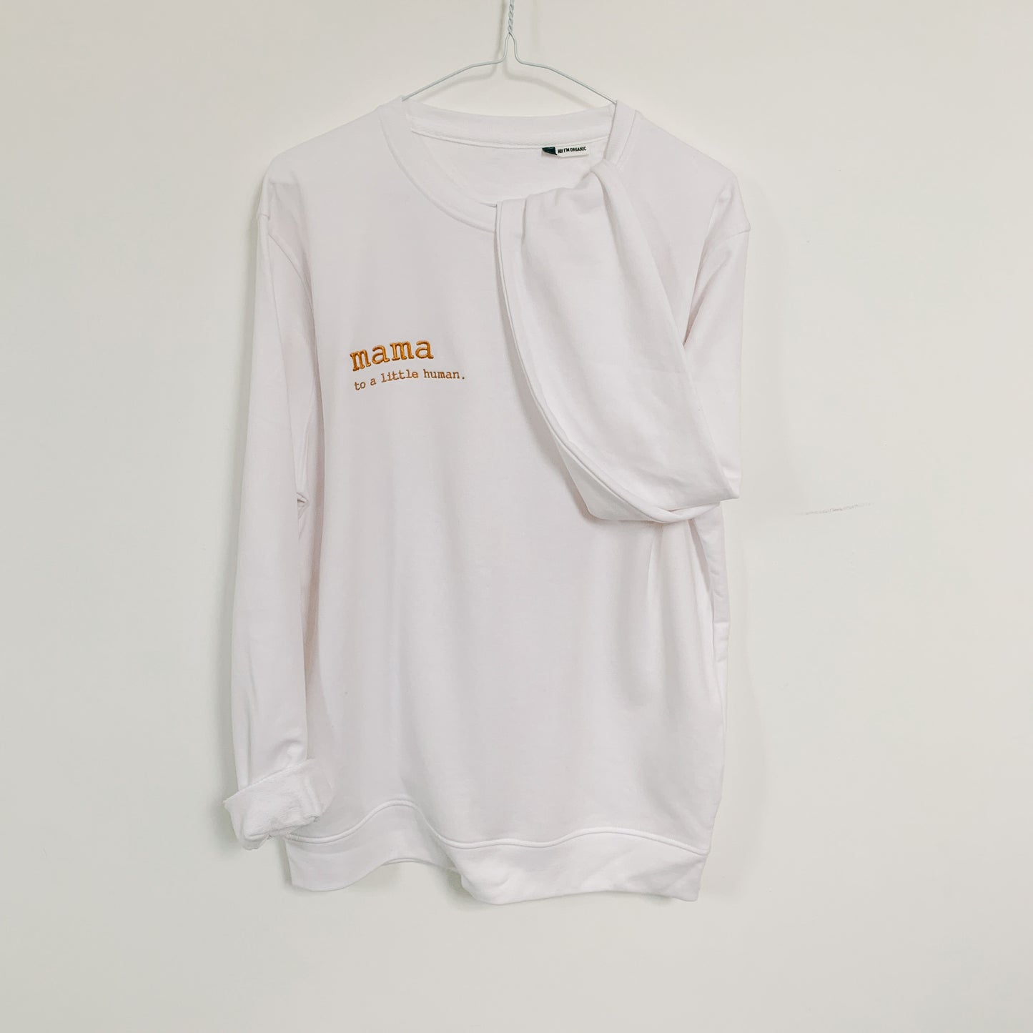 SALE - Mama to a Little Human Adult Sweatshirt (White)