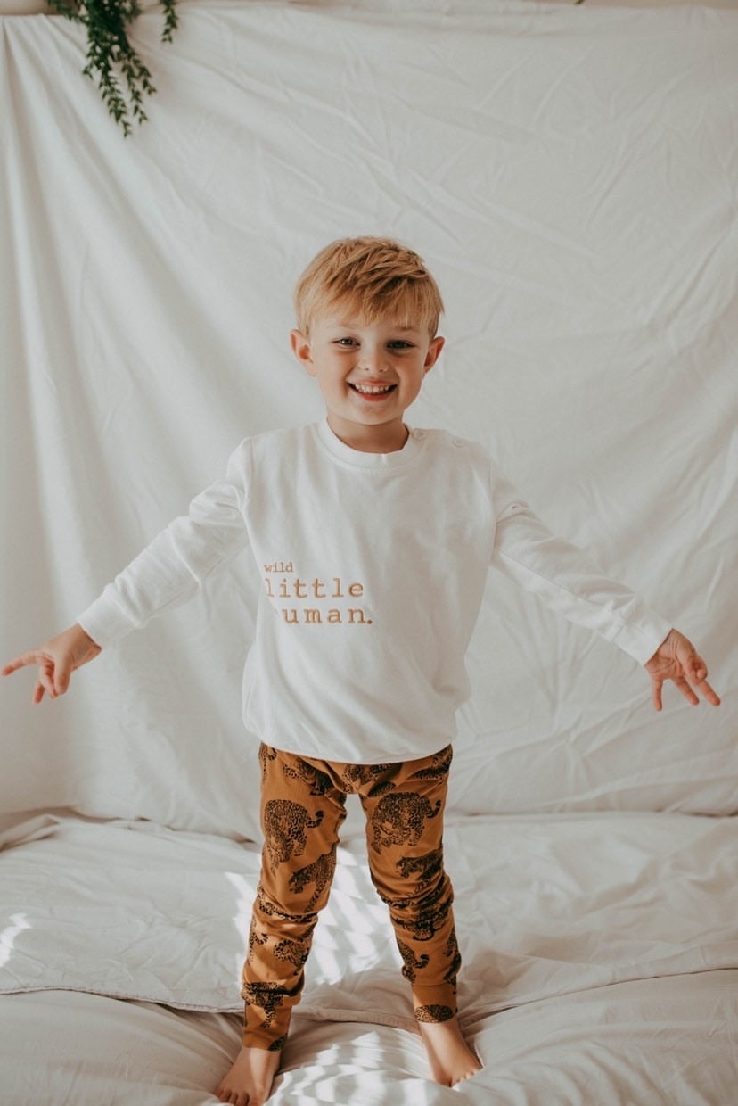 SALE - Children’s Little Human Sweatshirts in White Sweet, Weird or Wild